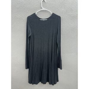 Old Navy Womens Dress Size Medium Plain Dark Gray Long Sleeve